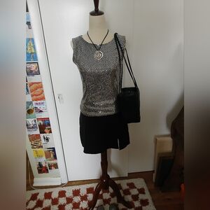 Silver Sequined Going Out Top